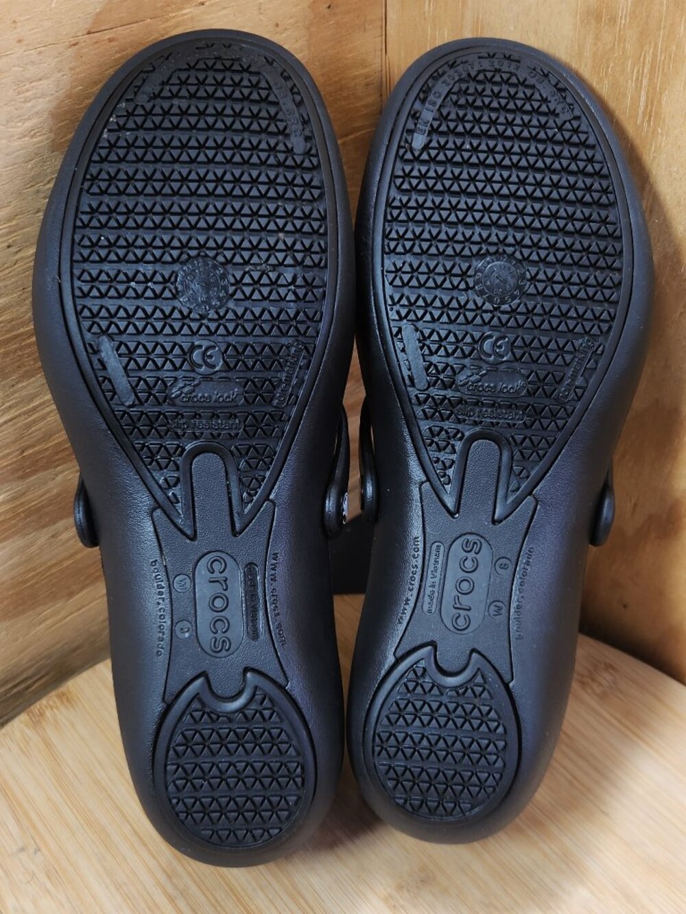 Crocs Alice Work Womens Black Mary Jane Ballet Flat Shoes Size 8 - Picture 8 of 9